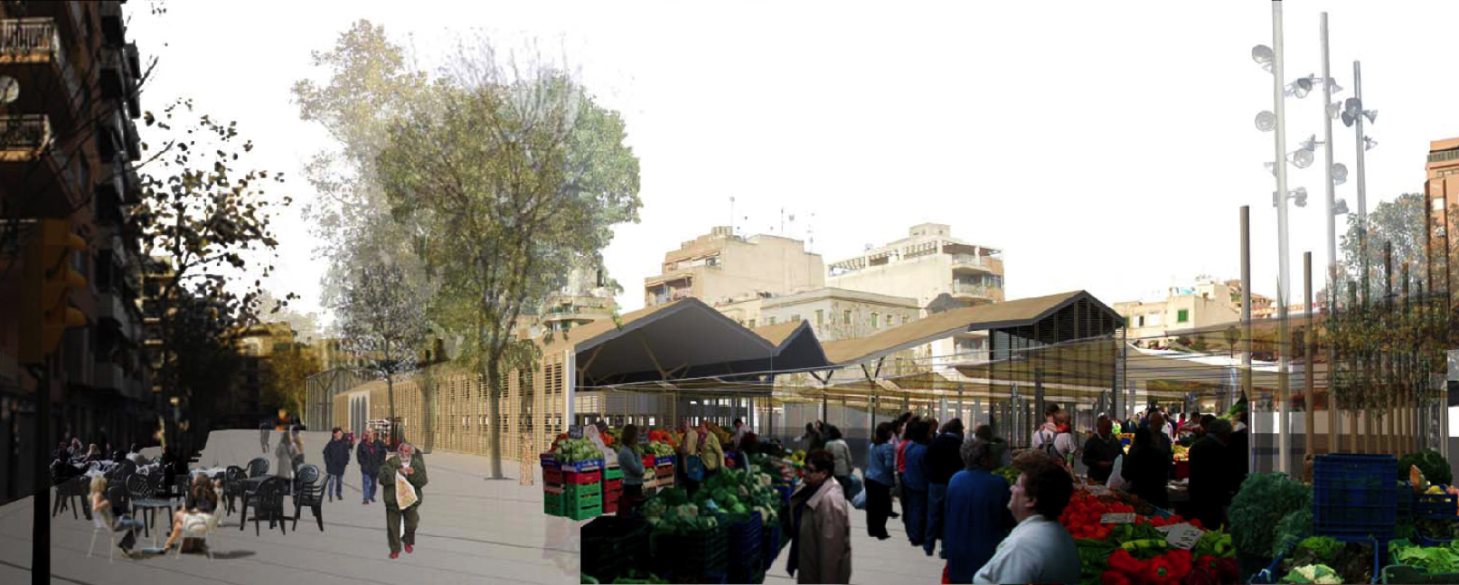 El projecte TRAVESSAR EL MERCAT, CREUAR LES PLACES guanya per unanimitat el concurs d'idees per a la remodelació de la plaça i el Mercat Municipal de Pere Garau i del seu entorn